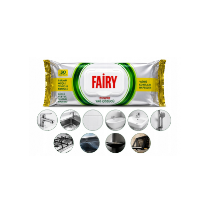 FAIRY riebalų šalinimo valymo servetėlės virtuvei ir orkaitei, 30 vnt. FAIRY riebalų šalinimo valymo servetėlės virtuvei ir orkaitei, 30 vnt.