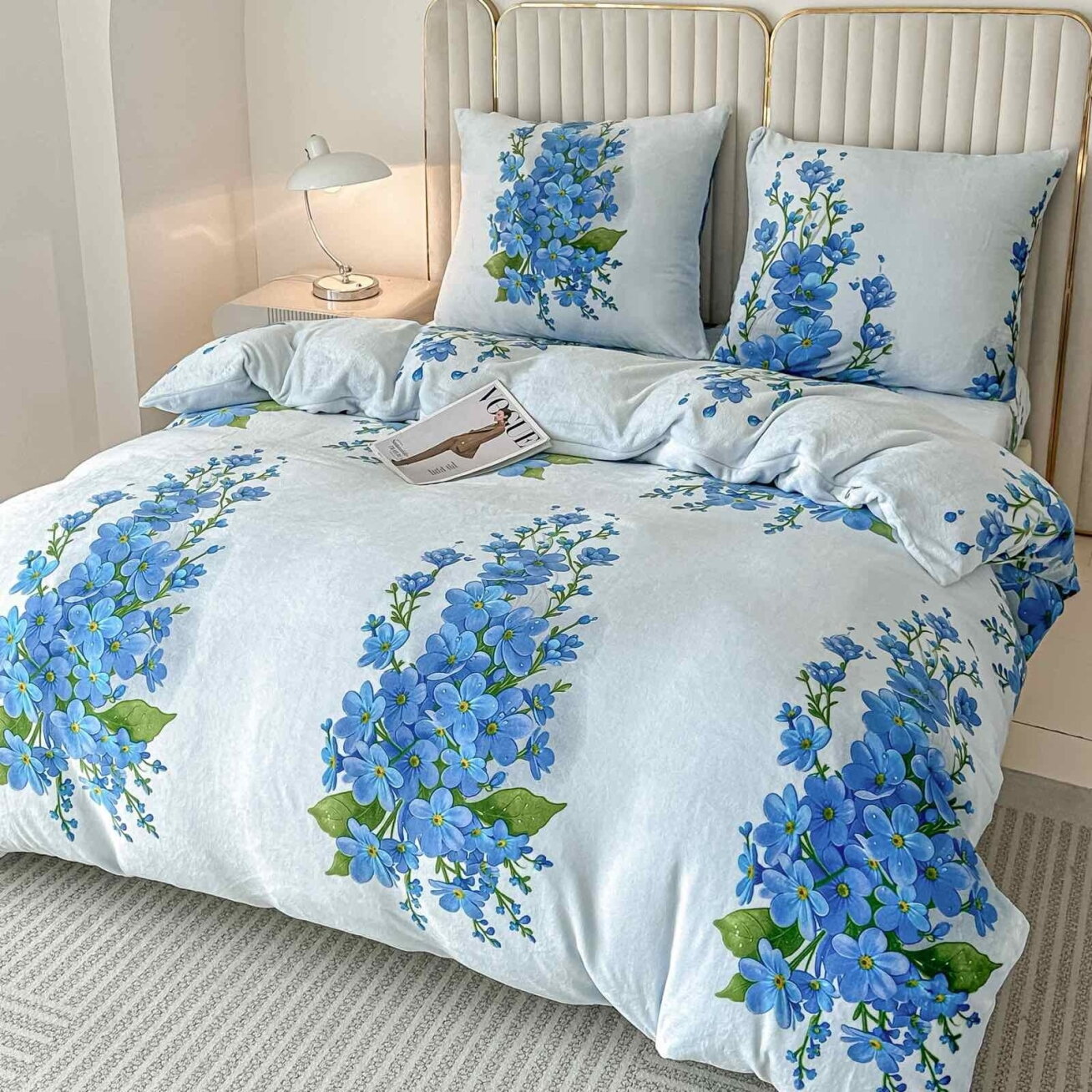 Pliušinis patalynės komplektas, Soft Velour, 160x200 cm., 4 dalių, paklodė su guma Pliušinis patalynės komplektas, Soft Velour, 160x200 cm., 4 dalių, paklodė su guma