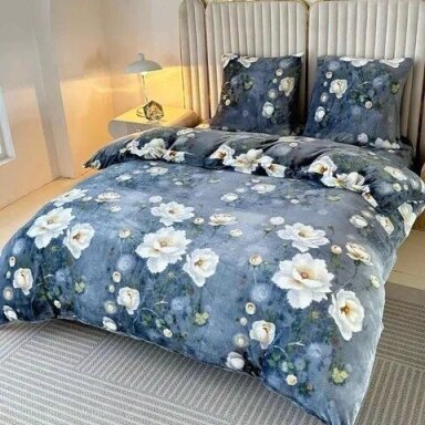 Pliušinis patalynės komplektas, Soft Velour, 160x200 cm., 4 dalių, paklodė su guma Pliušinis patalynės komplektas, Soft Velour, 160x200 cm., 4 dalių, paklodė su guma