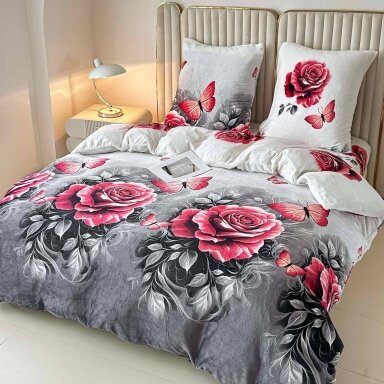 Pliušinis patalynės komplektas, Soft Velour, 200x220 cm., 4 dalių, paklodė su guma Pliušinis patalynės komplektas, Soft Velour, 200x220 cm., 4 dalių, paklodė su guma