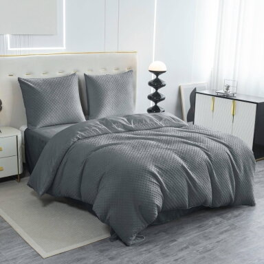 Pliušinis patalynės komplektas, Velour, 160x200 cm., 4 dalių Pliušinis patalynės komplektas, Velour, 160x200 cm., 4 dalių