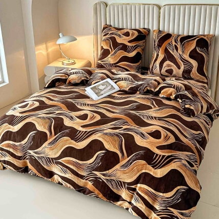 Pliušinis patalynės komplektas, Soft Velour, 200x220 cm., 4 dalių, paklodė su guma Pliušinis patalynės komplektas, Soft Velour, 200x220 cm., 4 dalių, paklodė su guma