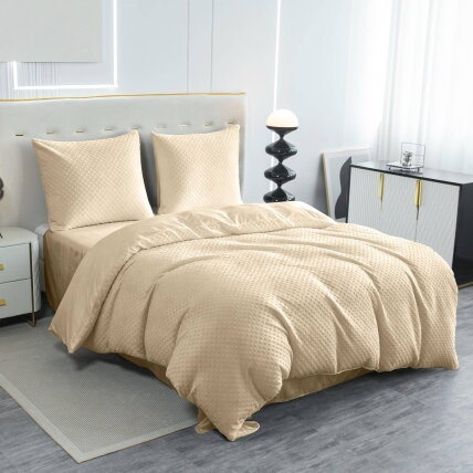 Pliušinis patalynės komplektas, Velour, 160x200 cm., 4 dalių 1 Pliušinis patalynės komplektas, Velour, 160x200 cm., 4 dalių 1