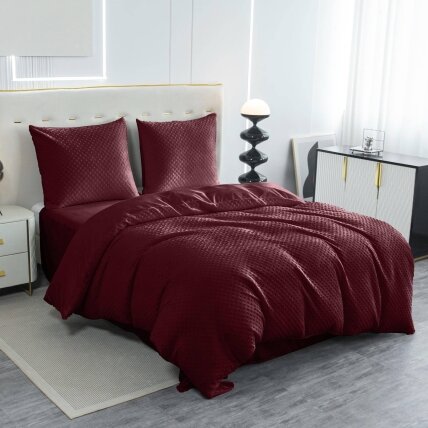Pliušinis patalynės komplektas, Velour, 200x220 cm., 4 dalių 1