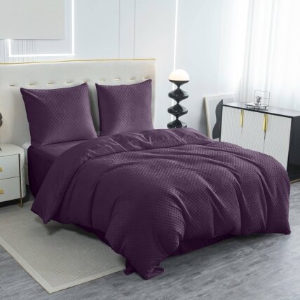 Pliušinis patalynės komplektas, Velour, 200x220 cm., 4 dalių