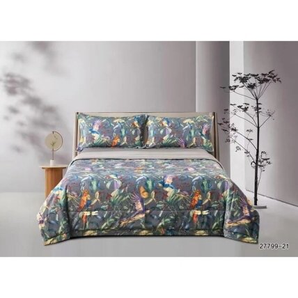 Šeimyninis neįvelkamas patalynės komplektas, Luxury Sleep, su šilku ir bambuku (ruduo/žiema) 1